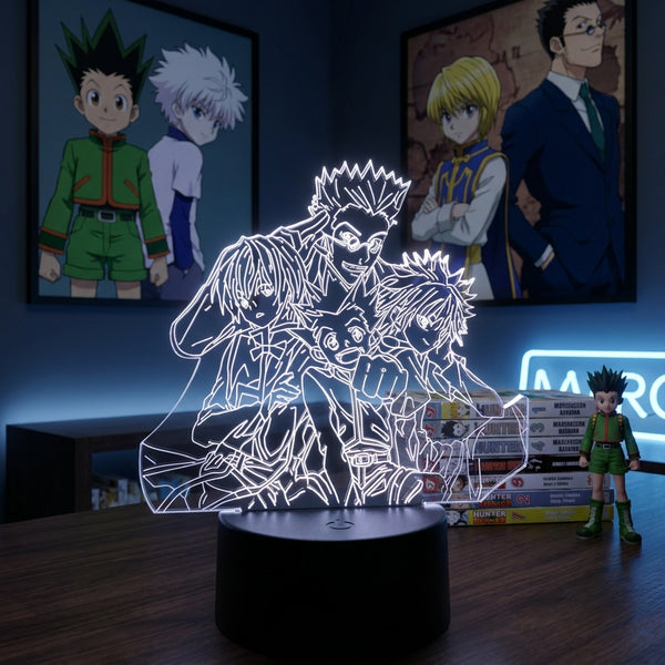 Lampe manga LED 3D Hunter x Hunter – Gon & Killua & Leorio & Kurapika | Mugen Shop