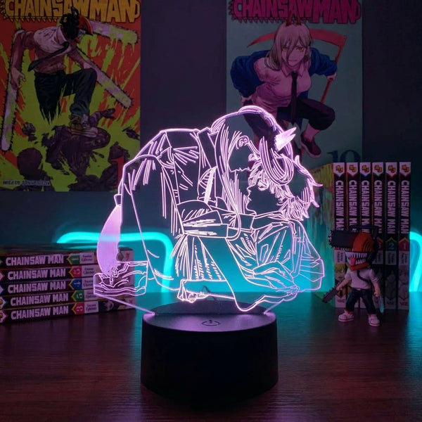 Lampe manga LED 3D Chainsaw Man – Power & Denji | Mugen Shop