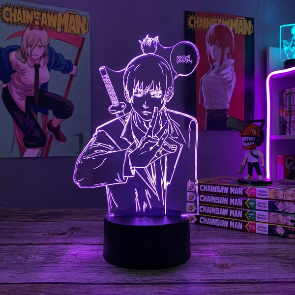 Lampe manga LED 3D Chainsaw Man – Aki | Mugen Shop
