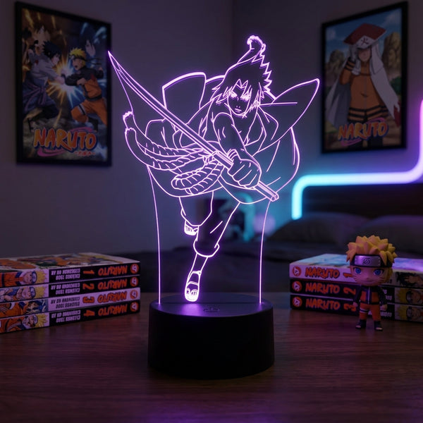 Lampe manga LED 3D Naruto – Sasuke Uchiha | Mugen Shop