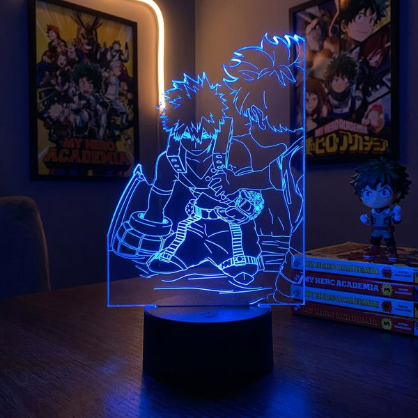 Lampe manga LED 3D My Hero Academia – Bakugo & Deku | Mugen Shop
