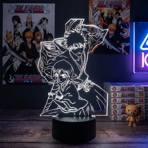Lampe manga LED 3D Bleach – Rukia & Ichigo | Mugen Shop